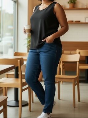 Bloomchic tank, black size 18-20